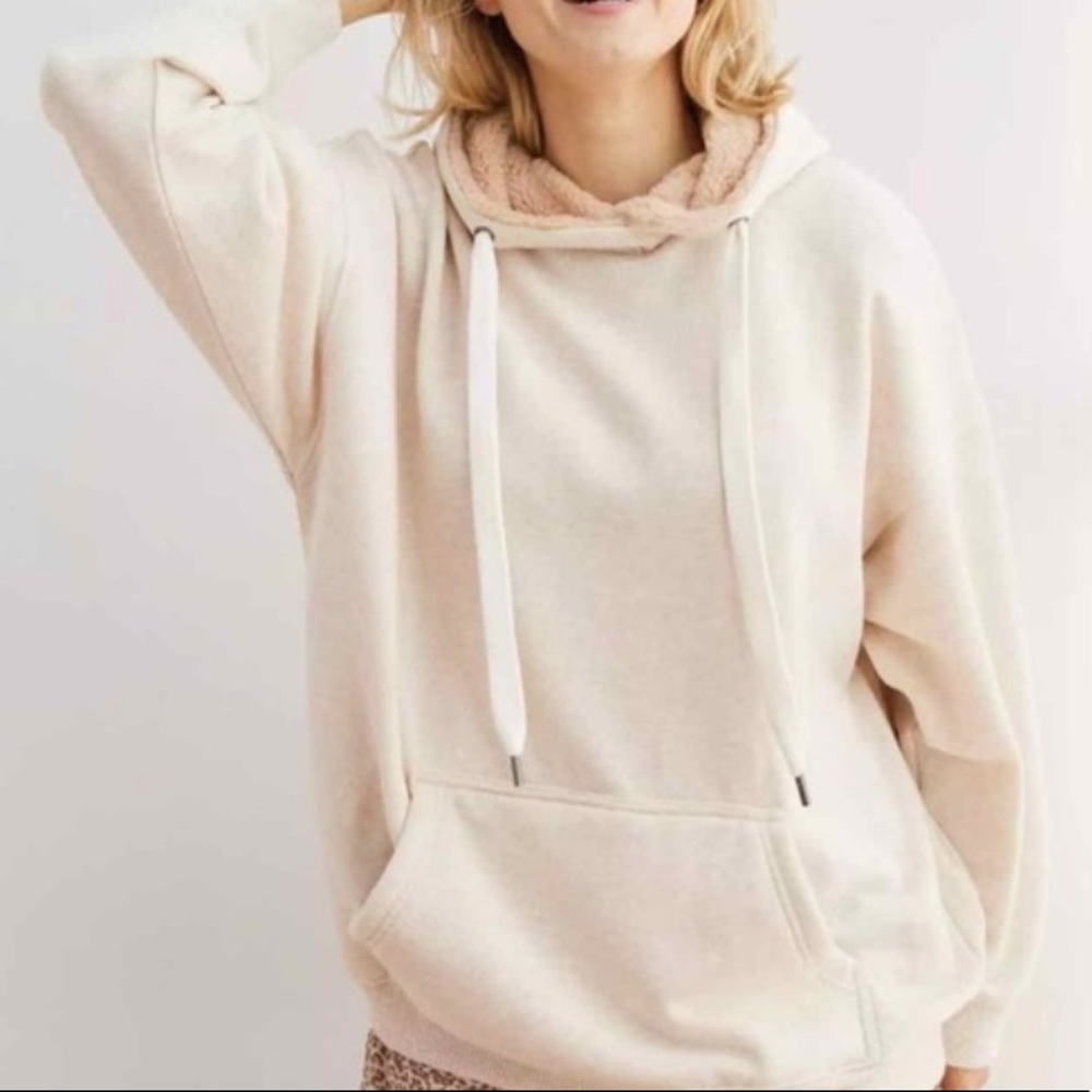 Aerie Spring Street Fur-Lined Oversized Hoodie